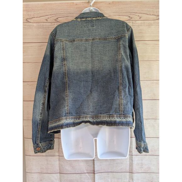 UNIVERSAL THREAD Denim Blue Jean Jacket Size XL Jacket Distressed - Picture 2 of 7